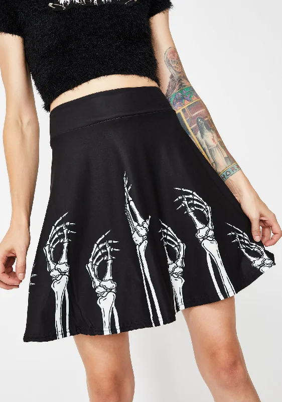 Hands Up N' Skirts Down Skater Skirt