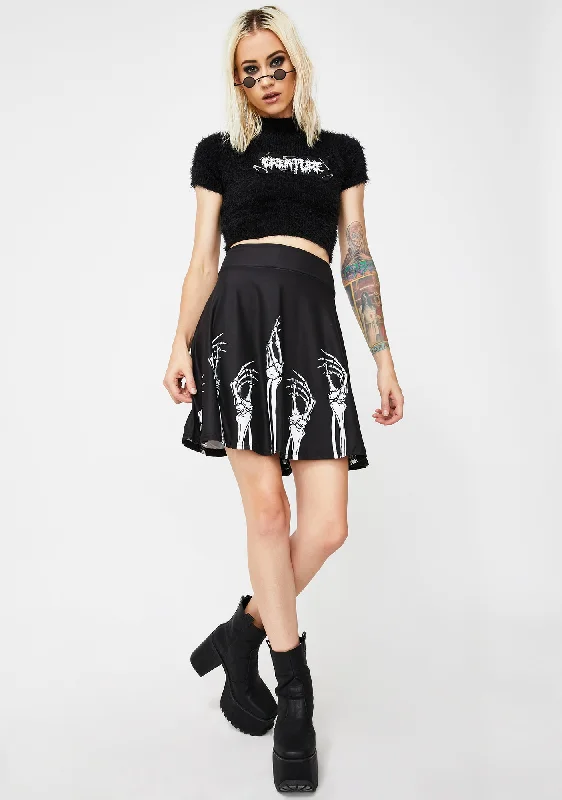 Hands Up N' Skirts Down Skater Skirt