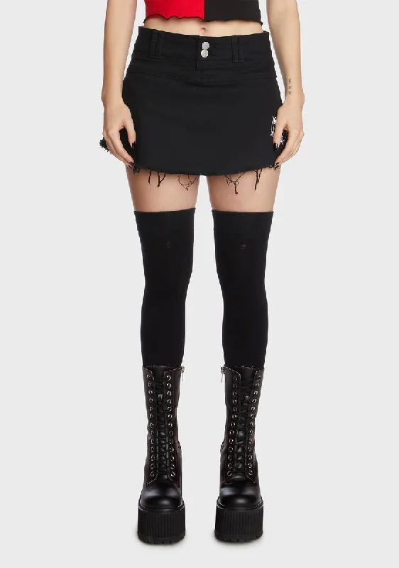 Lost Dark And Bored Mini Skirt