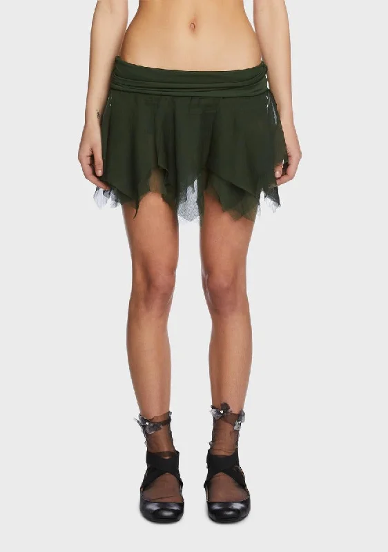 Olive Tiny Treasures Mini Skort