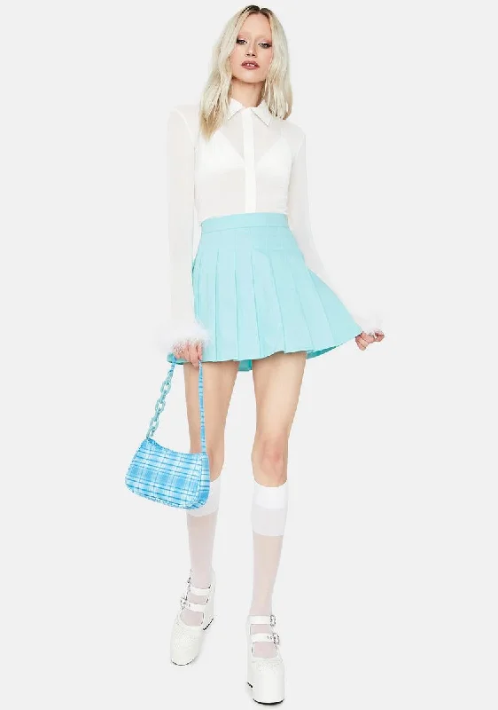 Powder Just Like Candy Pleated Skirt