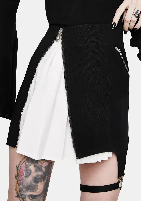 Punk Inside Out Irregular Short Skirt