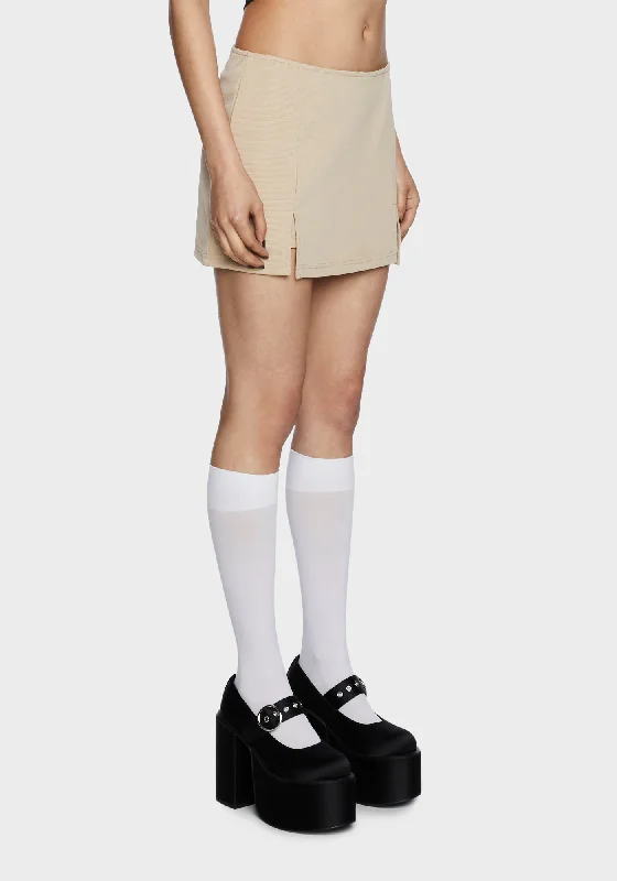 Under The Boardwalk Mini Skort - Tan