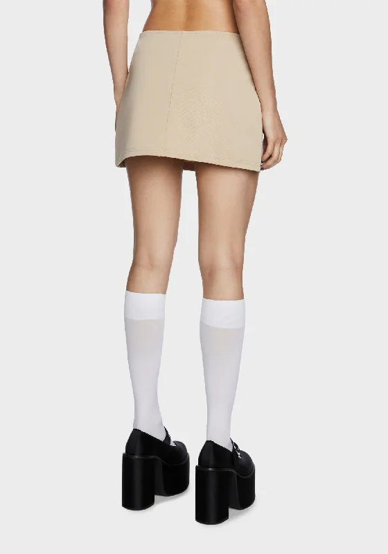 Under The Boardwalk Mini Skort - Tan