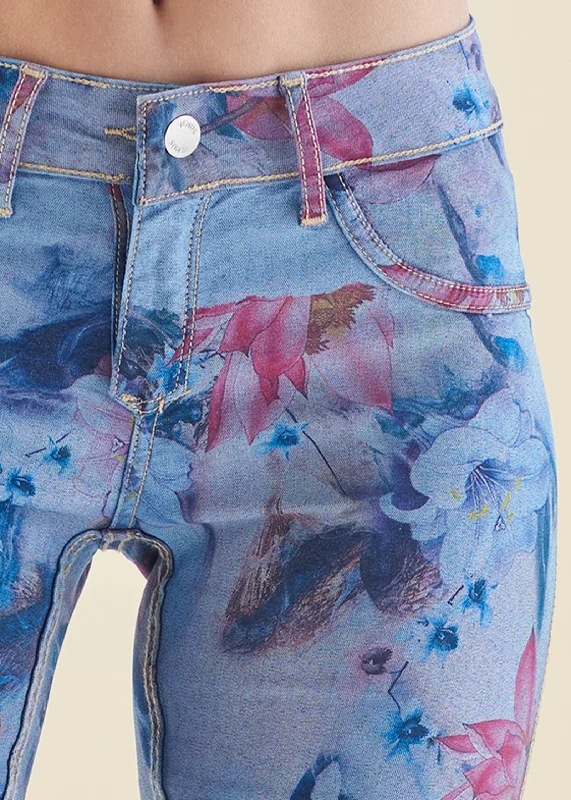 Reversible jeans - Pink Floral