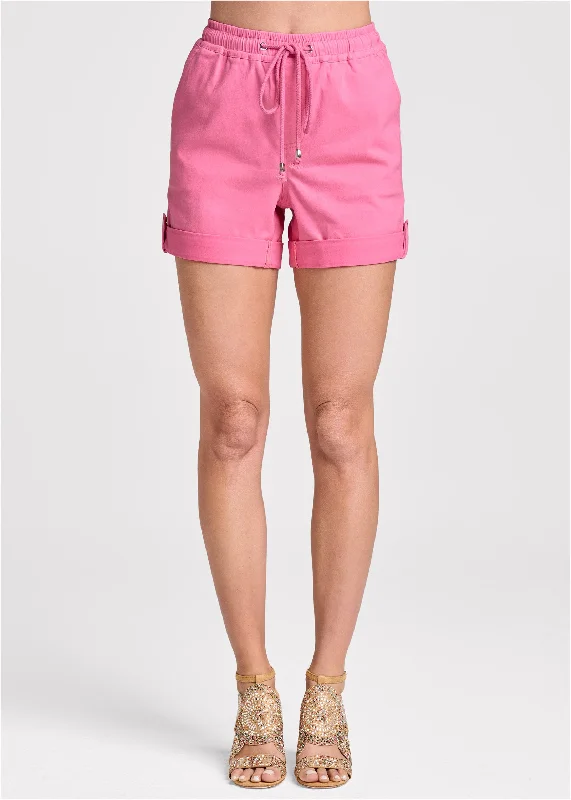 Casual pull on walking shorts - Pink