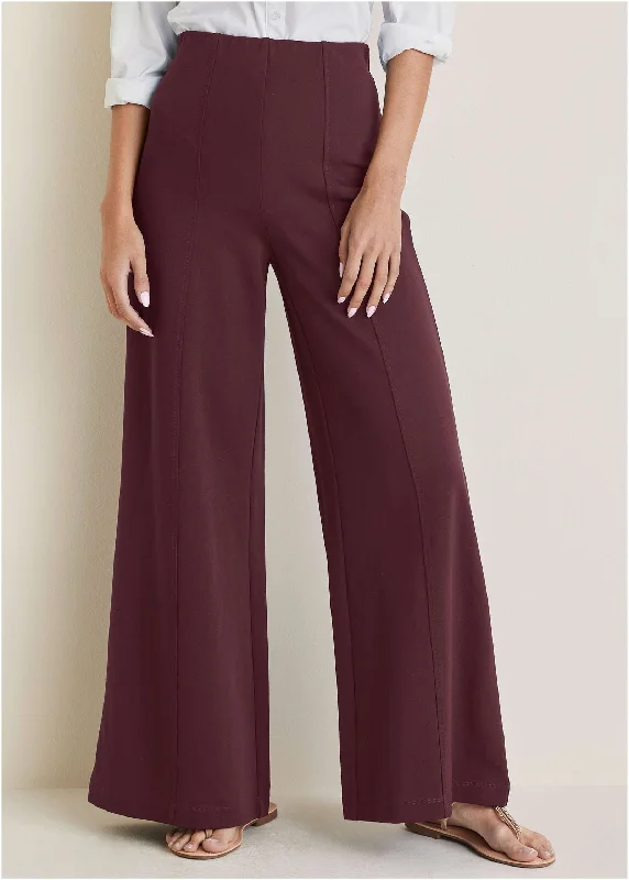 Diana wide leg pants - Wine