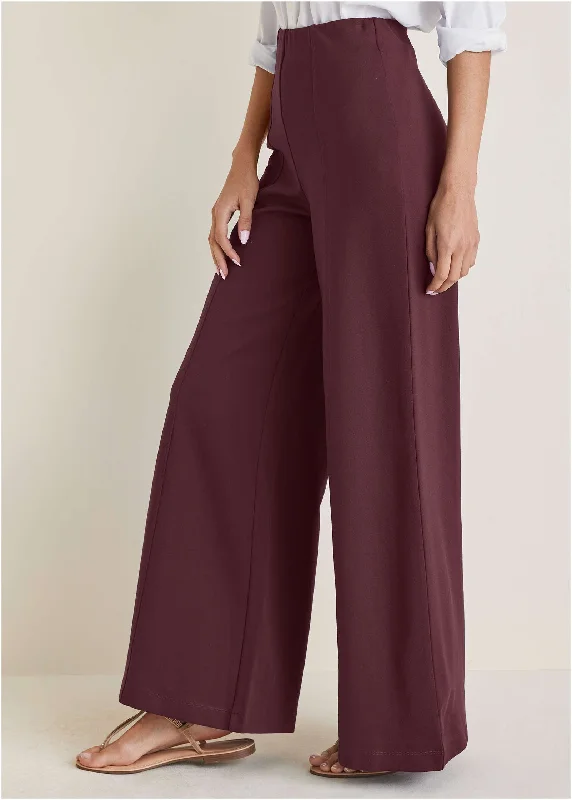 Diana wide leg pants - Wine