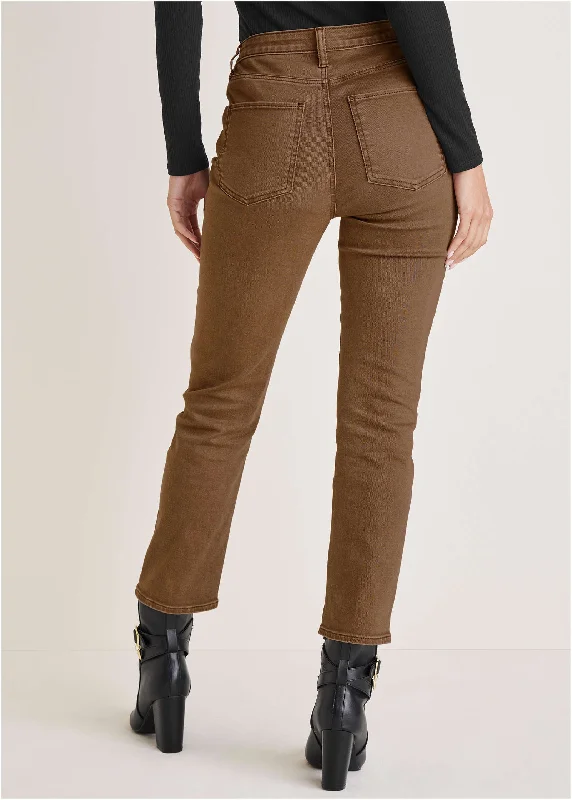 Audrey straight leg jeans - Brown Wash