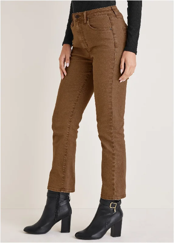 Audrey straight leg jeans - Brown Wash