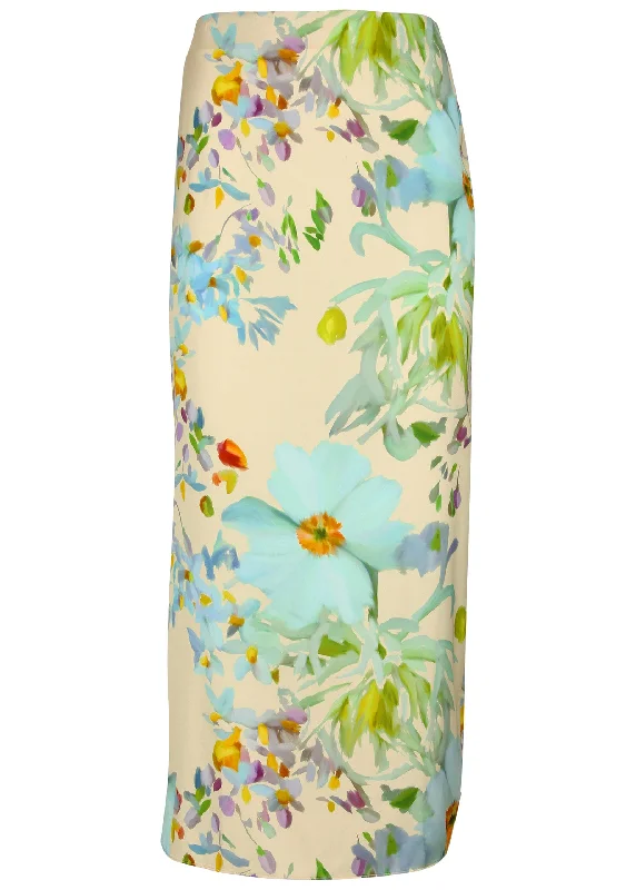 Midi slip skirt - Coquette Bouquet