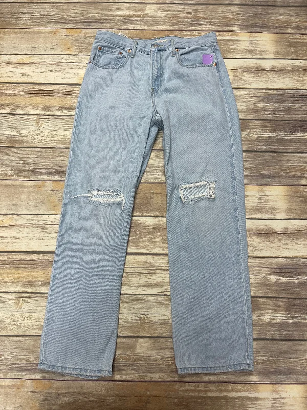 Blue Denim Jeans Straight Levis, Size 10