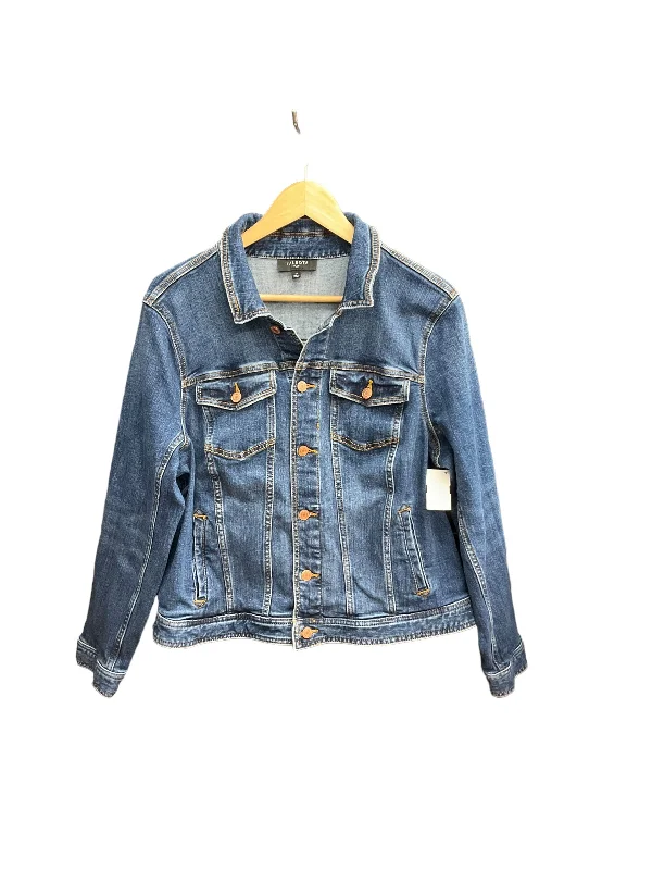 Jacket Denim By Talbots In Blue, Size: 1x