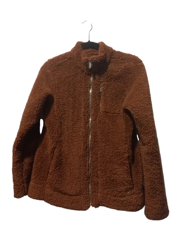 Jacket Faux Fur & Sherpa By Calvin Klein In Brown, Size: S