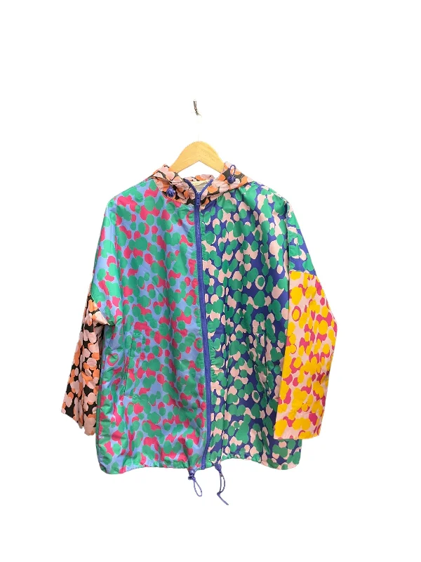 Jacket Windbreaker By Clothes Mentor In Multi-colored, Size: S