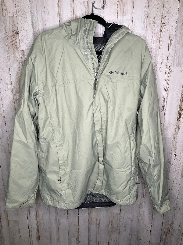 Jacket Windbreaker By Columbia In Green, Size: L