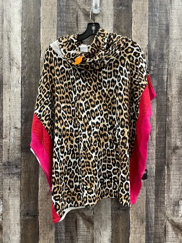 Poncho By Chicos In Animal Print, Size: S