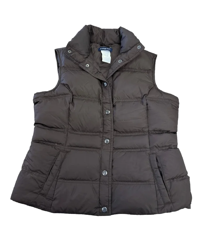 Vest Puffer & Quilted By Lands End In Brown, Size: S