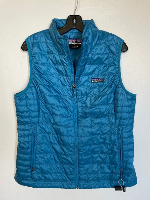 Vest Puffer & Quilted By Patagonia In Blue, Size: L