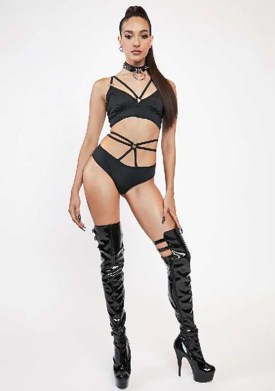 Meet At Midnight Strappy Lingerie Set