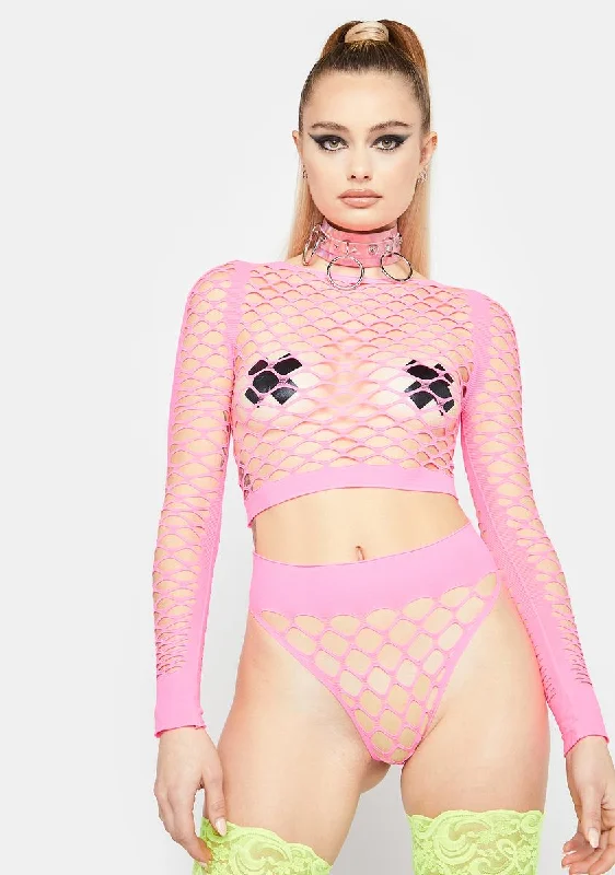 Sweet Electric Bolt Fishnet Set