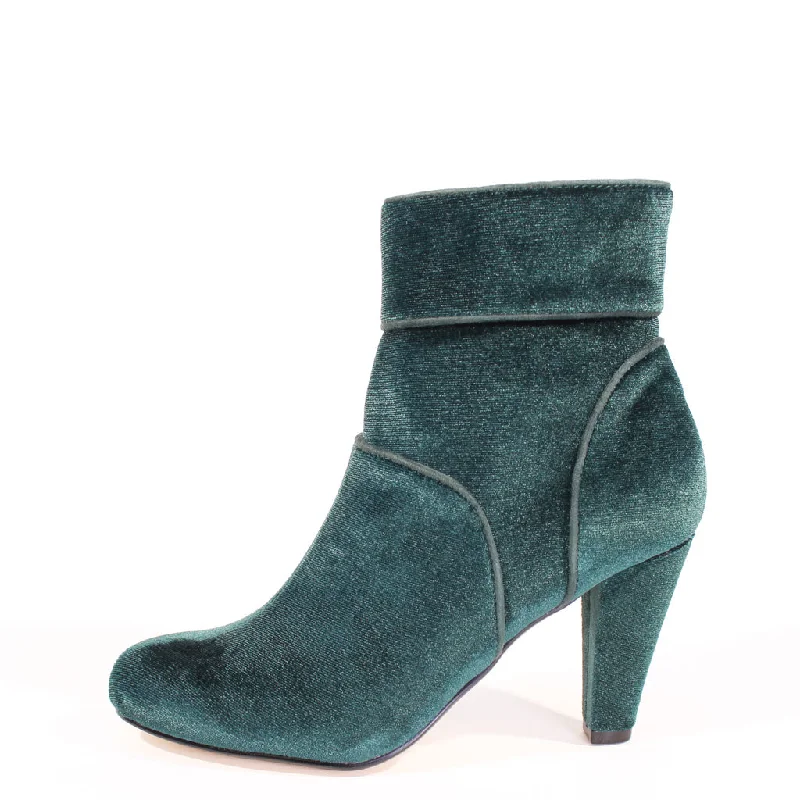 Topaz Velvet Booties