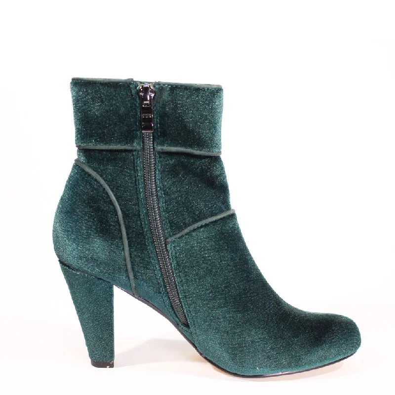 Topaz Velvet Booties