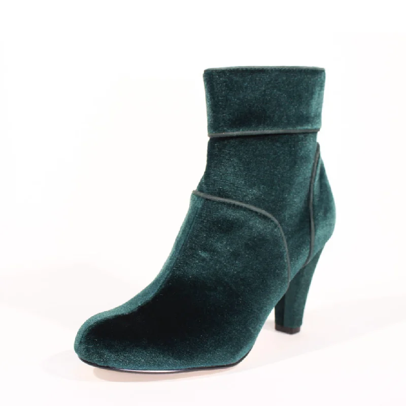 Topaz Velvet Booties