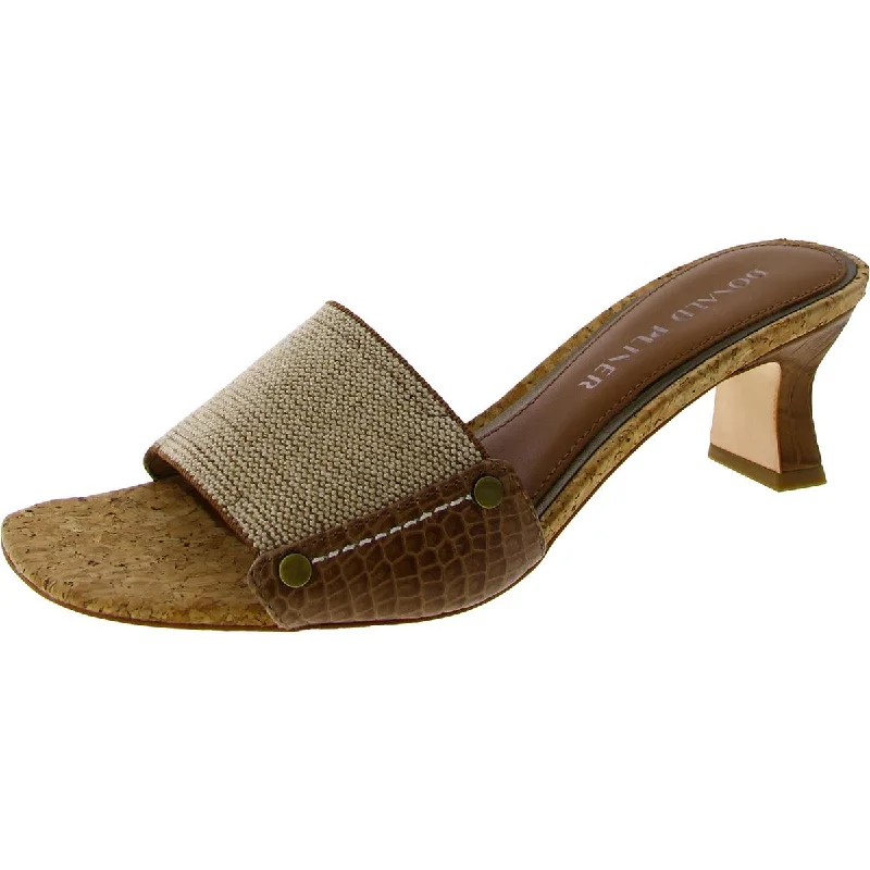 KELZA Womens Slip On Open Toe Mule Sandals