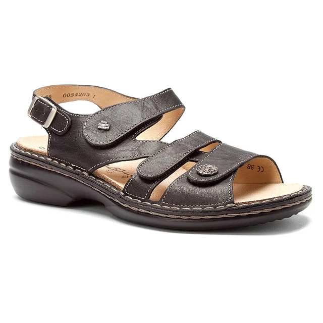 Finn Comfort Gomera Sandal Black Plisseelight (Women's)