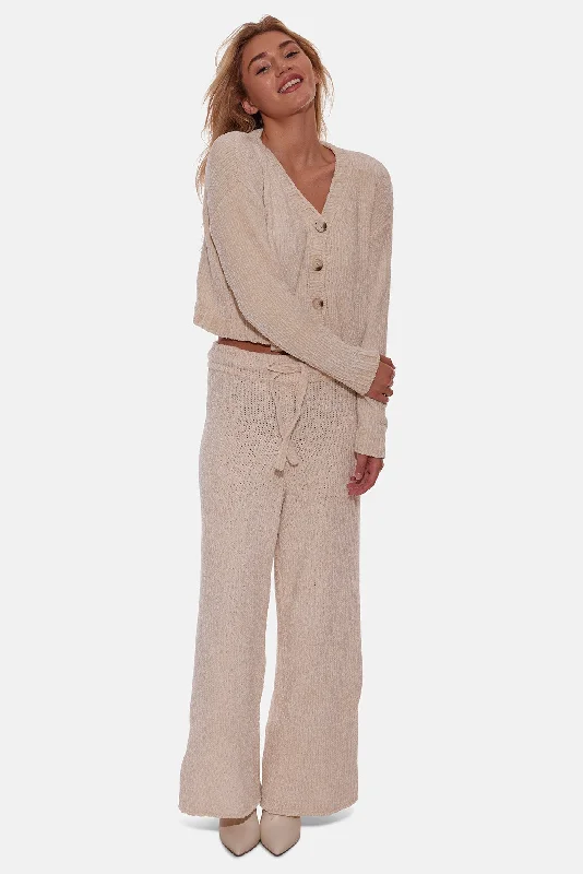 Adele Chenille Cardigan Cream