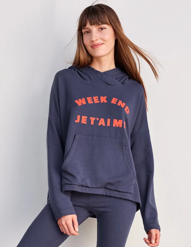 Sundry Weekend Gym Hoodie in Navy