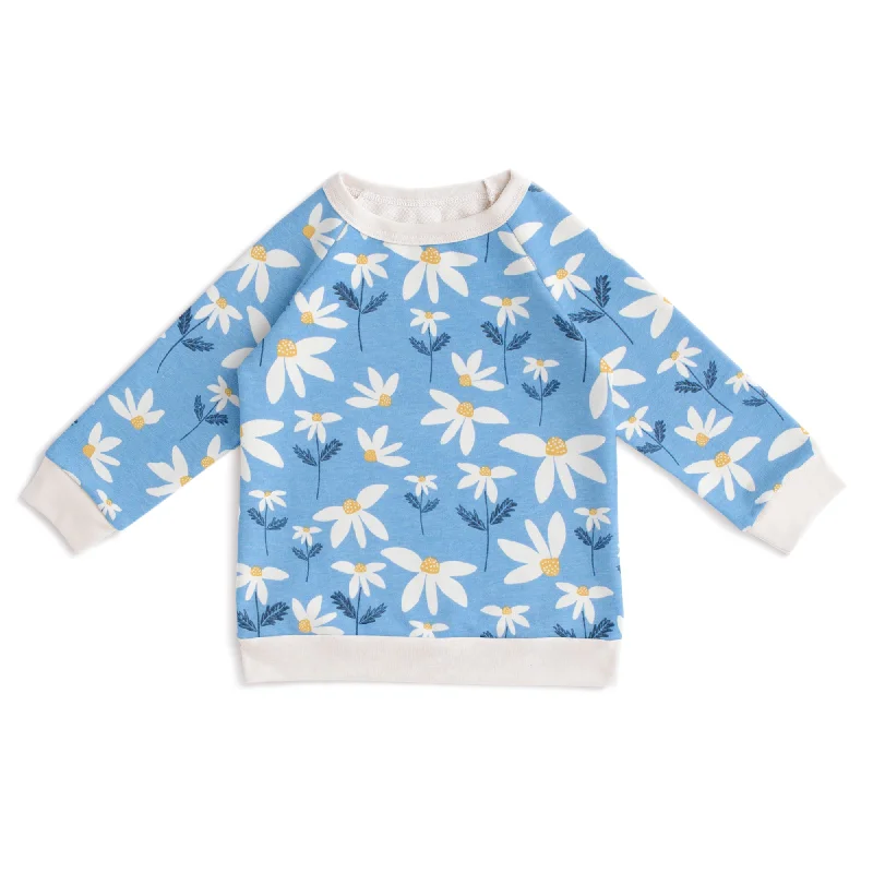 Sweatshirt - Daisies Blue