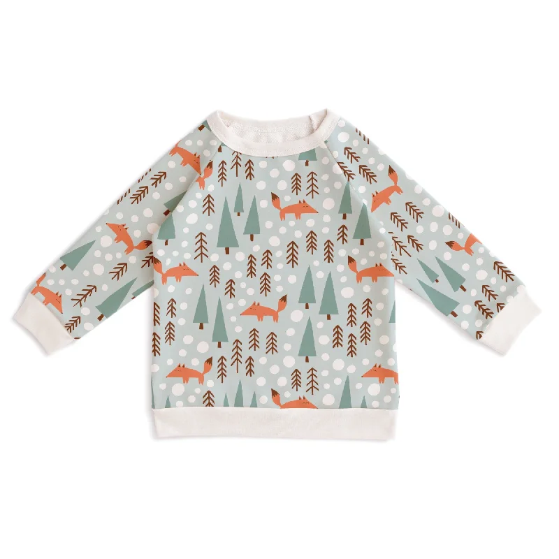 Sweatshirt - Foxes Pale Blue