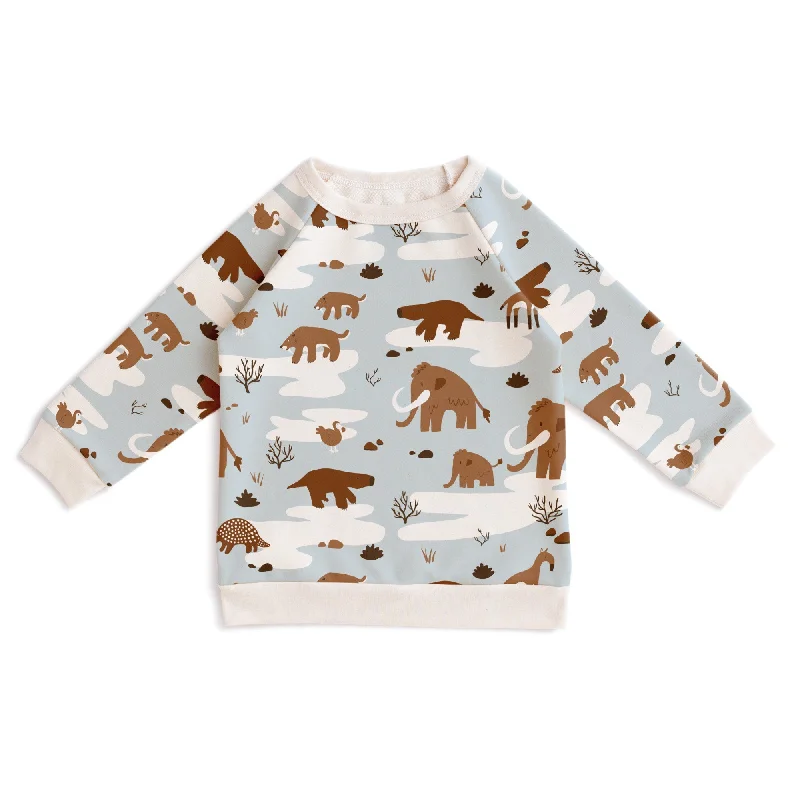 Sweatshirt - Ice Age Animals Pale Blue