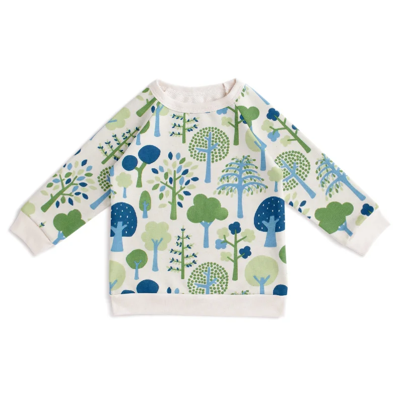 Sweatshirt - Trees Blue & Green