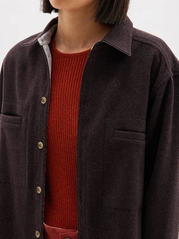 wool felt overshirt