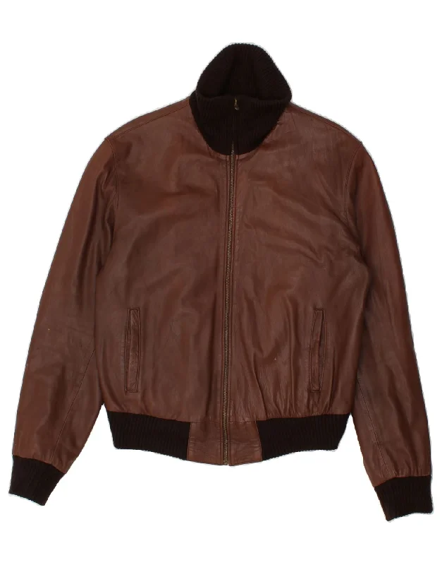 Men's Coats for Short Men1957 LEGENDARY Mens Bomber Leather Jacket IT 52 XL Brown Leather Men's Coats for Short Men1957 LEGENDARY Mens Bomber Leather Jacket IT 52 XL Brown Leather
