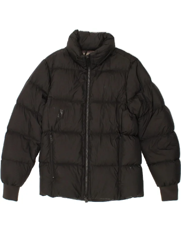 Men's Coats with ButtonsADD Mens Padded Jacket UK 40 Large Black Nylon