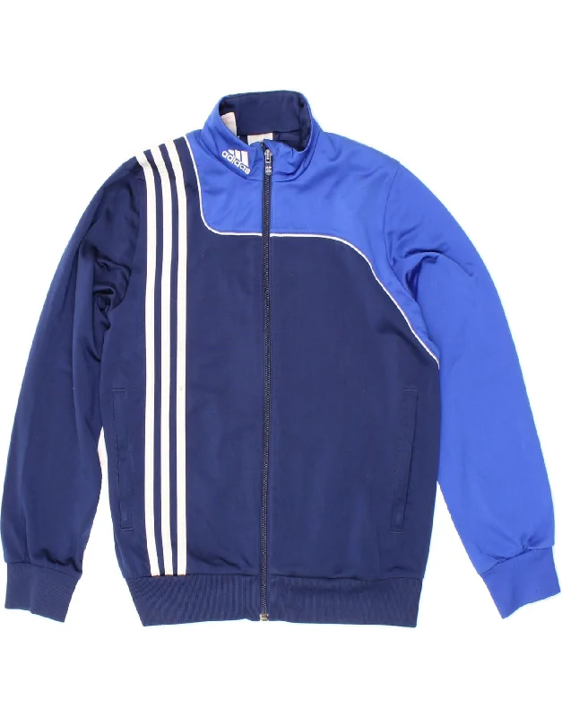 Men's Coats for SnowshoeingADIDAS Boys Graphic Tracksuit Top Jacket 11-12 Years Navy Blue Colourblock