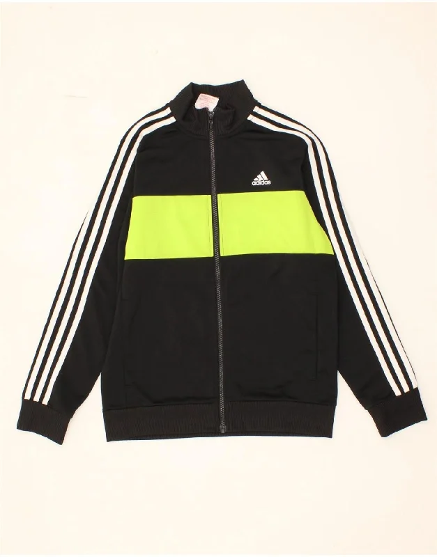 Men's Coats with Contrast StitchingADIDAS Boys Tracksuit Top Jacket 11-12 Years Black Colourblock Polyester Men's Coats with Contrast StitchingADIDAS Boys Tracksuit Top Jacket 11-12 Years Black Colourblock Polyester