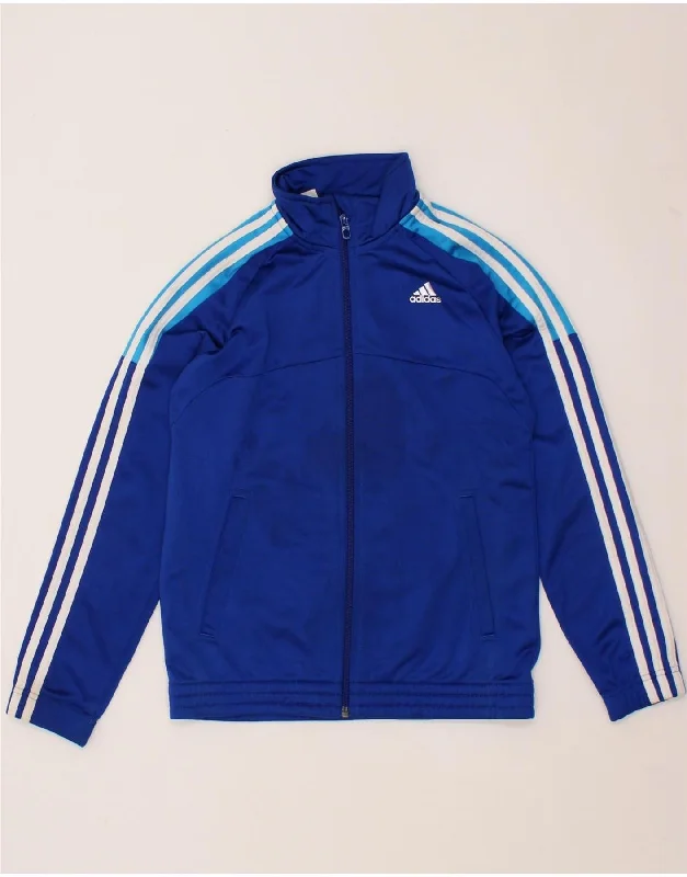 Men's Coats with Hand WarmersADIDAS Boys Tracksuit Top Jacket 11-12 Years Blue Polyester Men's Coats with Hand WarmersADIDAS Boys Tracksuit Top Jacket 11-12 Years Blue Polyester