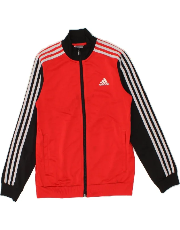 Men's Coats with Hidden PocketsADIDAS Boys Tracksuit Top Jacket 11-12 Years Red Colourblock Polyester Men's Coats with Hidden PocketsADIDAS Boys Tracksuit Top Jacket 11-12 Years Red Colourblock Polyester