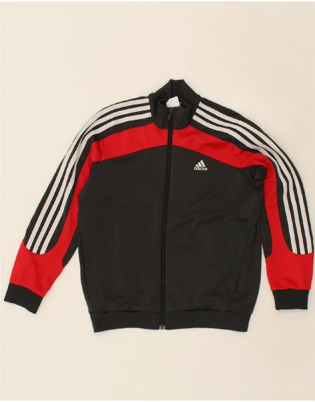 Men's Coats Made in the USAADIDAS Boys Tracksuit Top Jacket 9-10 Years Grey Colourblock Polyester