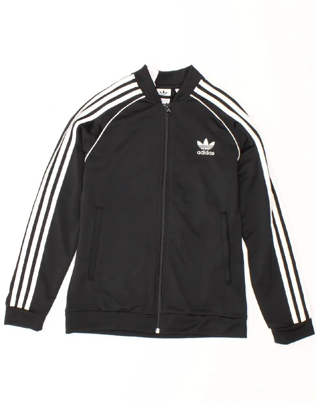 Men's Coats for Mild WeatherADIDAS Girls Tracksuit Top Jacket 11-12 Years Black Polyester