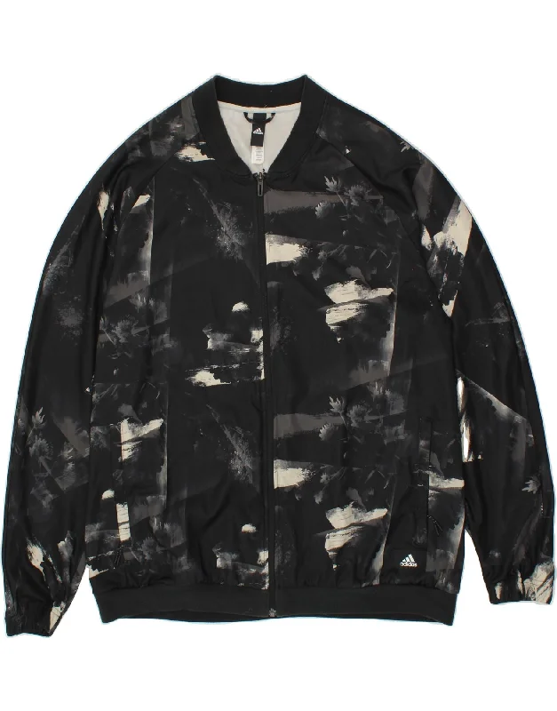Stylish Men's Biker JacketsADIDAS Mens Abstract Pattern Bomber Jacket UK 44 2XL Black Polyester Stylish Men's Biker JacketsADIDAS Mens Abstract Pattern Bomber Jacket UK 44 2XL Black Polyester