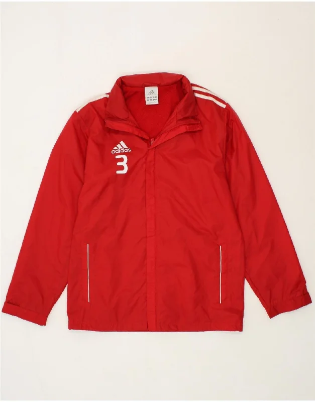 Casual Men's Bomber JacketsADIDAS Mens Hooded Rain Jacket UK 38/40 Medium Red Polyamide Casual Men's Bomber JacketsADIDAS Mens Hooded Rain Jacket UK 38/40 Medium Red Polyamide