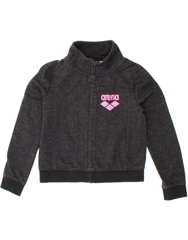 Cool Men's Pea CoatsARENA Girls Graphic Tracksuit Top Jacket 9-10 Years Black Flecked Cotton