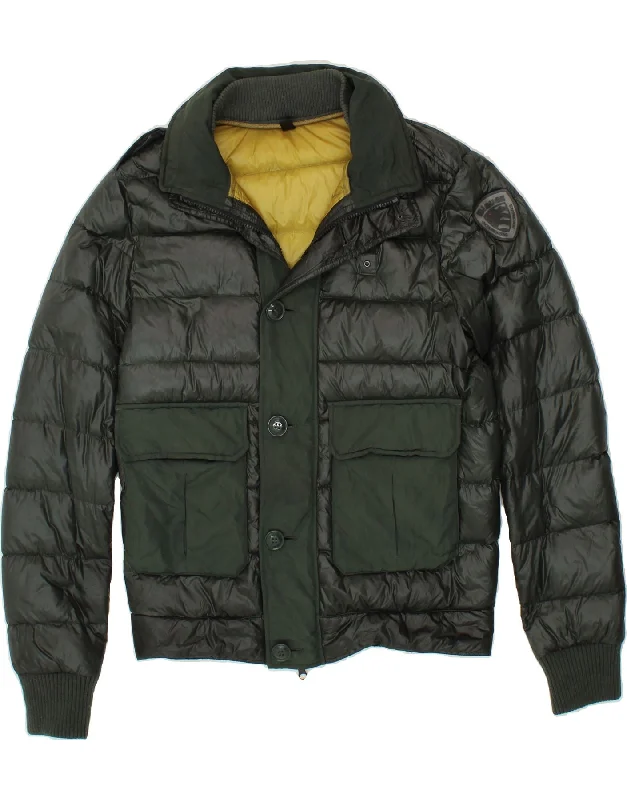 Best Men's Leather CoatsBLAUER Mens Padded Jacket UK 38 Medium Green Polyamide