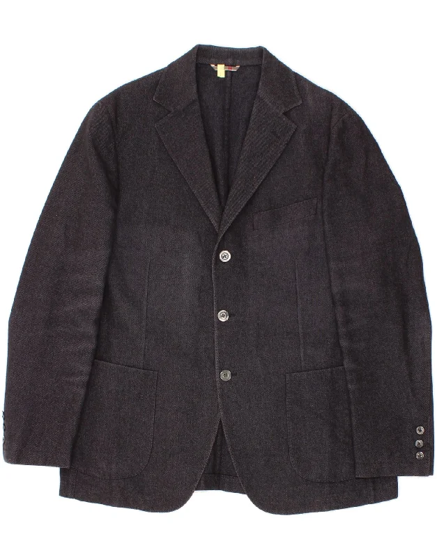 Men's Coats with Belted WaistsBURBERRY Mens 3 Button Blazer Jacket IT 52 XL Navy Blue Cotton Men's Coats with Belted WaistsBURBERRY Mens 3 Button Blazer Jacket IT 52 XL Navy Blue Cotton